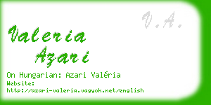 valeria azari business card